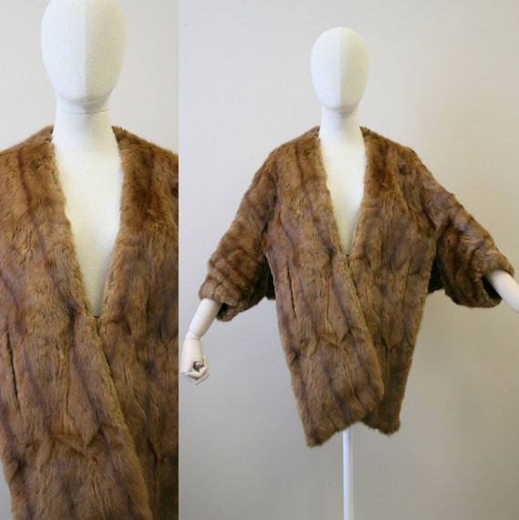 1940s/50s Fur Cape with Sleeves