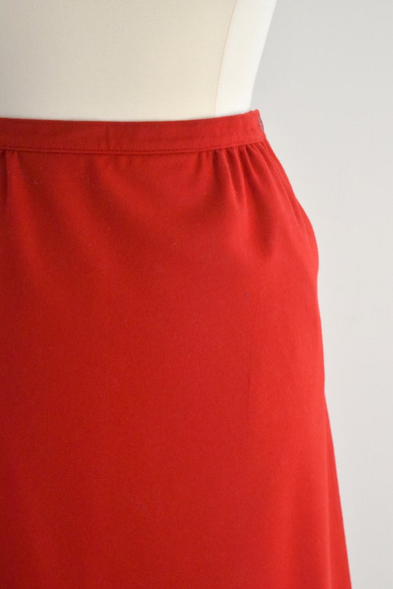 1960s/70s Pendleton Red Wool Pencil Skirt - image 4