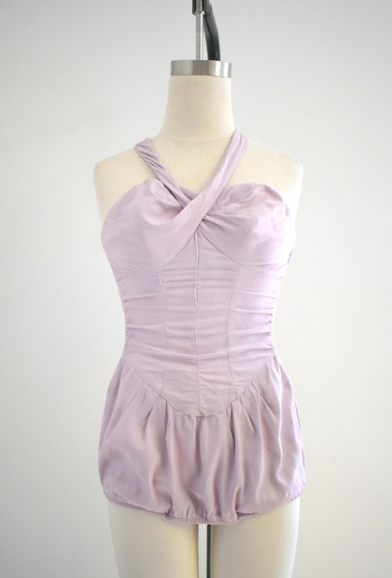 1950s Rose Marie Reid "Dress Sheath" Lavender Swi… - image 3