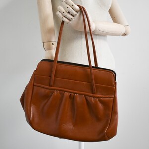 1960s Brown Vinyl Handbag image 1