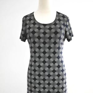 1990s Black Slinky Knit Dress