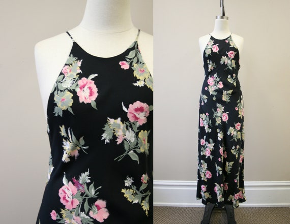 1990s Floral Dress