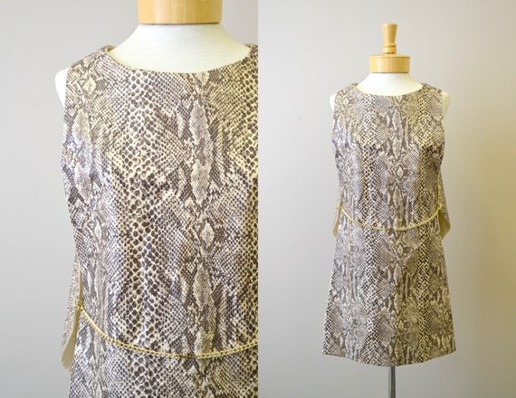 1960s Faux Snakeskin Tunic