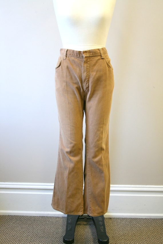 1970s Mr. Leggs Brown Cotton Denim Jeans - image 2
