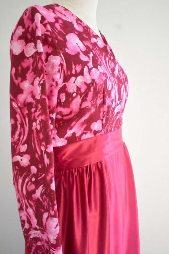 1960s Berry and Pink Formal Dress - image 5