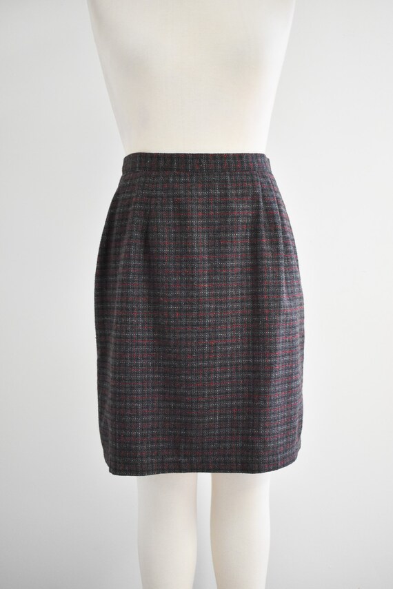 90s Gray Tweed Mini Skirt main image 1