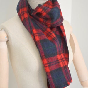 1960s Red Plaid Scarf image 5