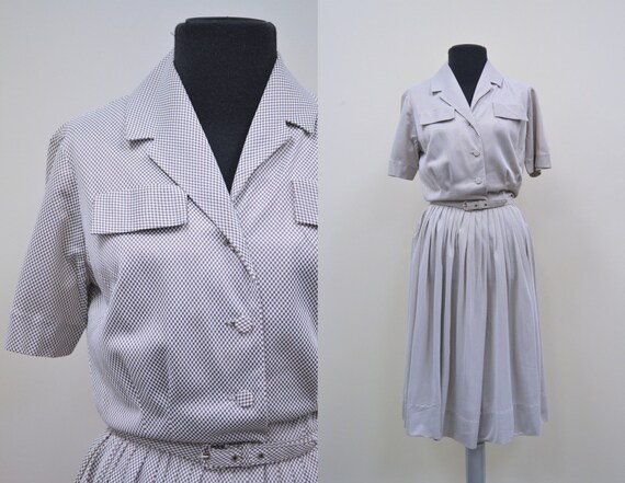 1950s Mr. Jack Checkered Swing Dress