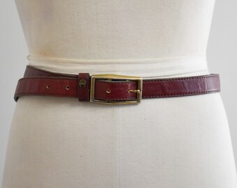 1970s/80s Etienne Aigner Oxblood Leather Belt