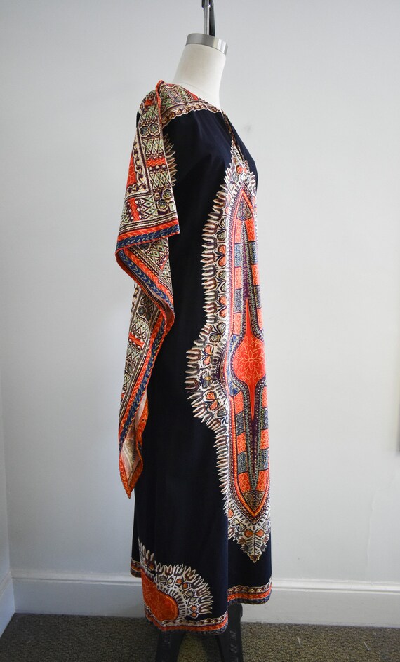 1970s Black Dashiki Caftan - image 5