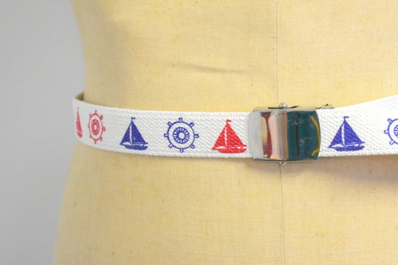 1980s Nautical Canvas Belt - image 2