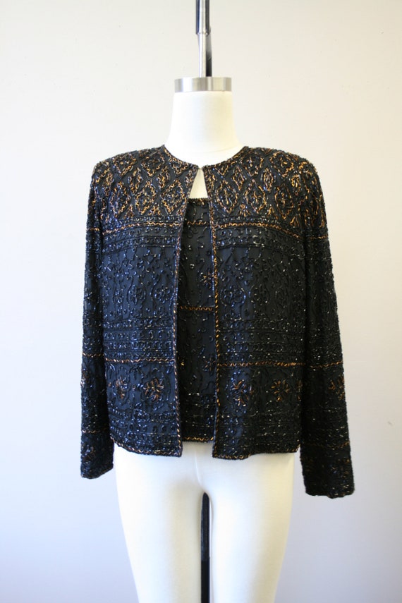 1990s Scala Beaded Tank and Jacket Set - image 3