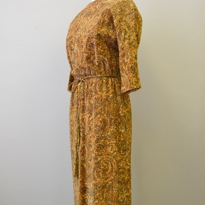 1950s Carol Craig Lurex Paisley Wiggle Dress image 4