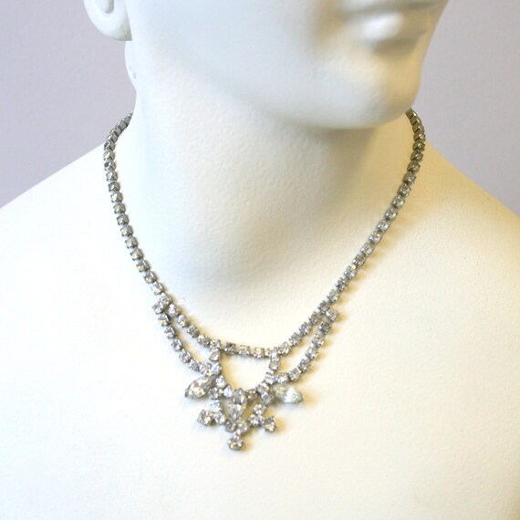 1960s Rhinestone Choker - image 1