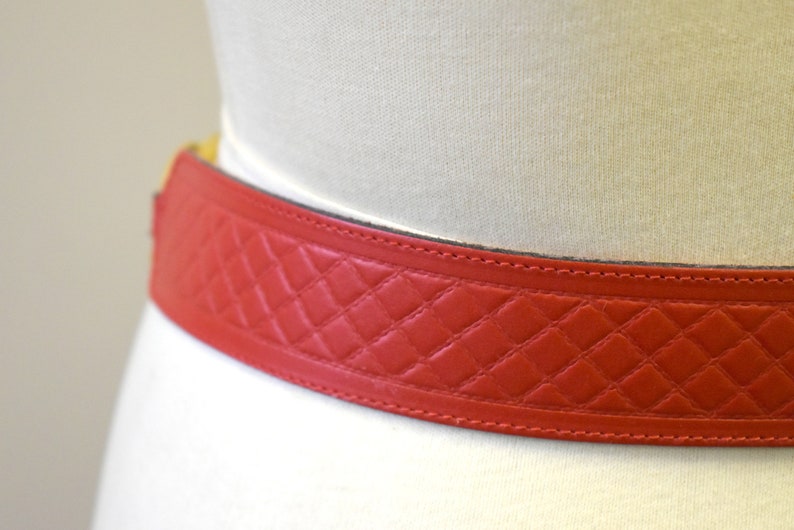 1980s Ifratus Red Leather Belt image 5