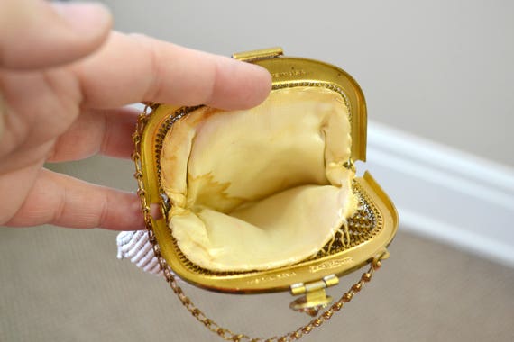 1930s Whiting and Davis White Metal Mesh Purse - image 6