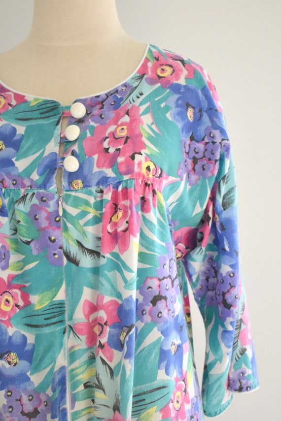 1990s Floral Housecoat - image 2