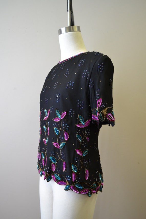 1980s Stenay Sequin Blouse - image 4