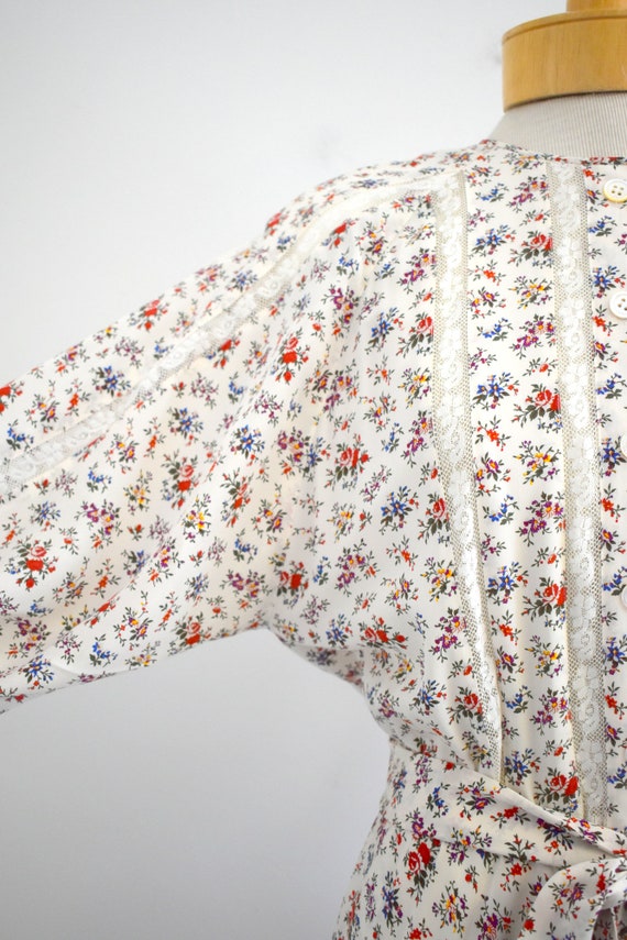 1970s/80s NOS Albert Nipon Silk Floral Dress with… - image 8