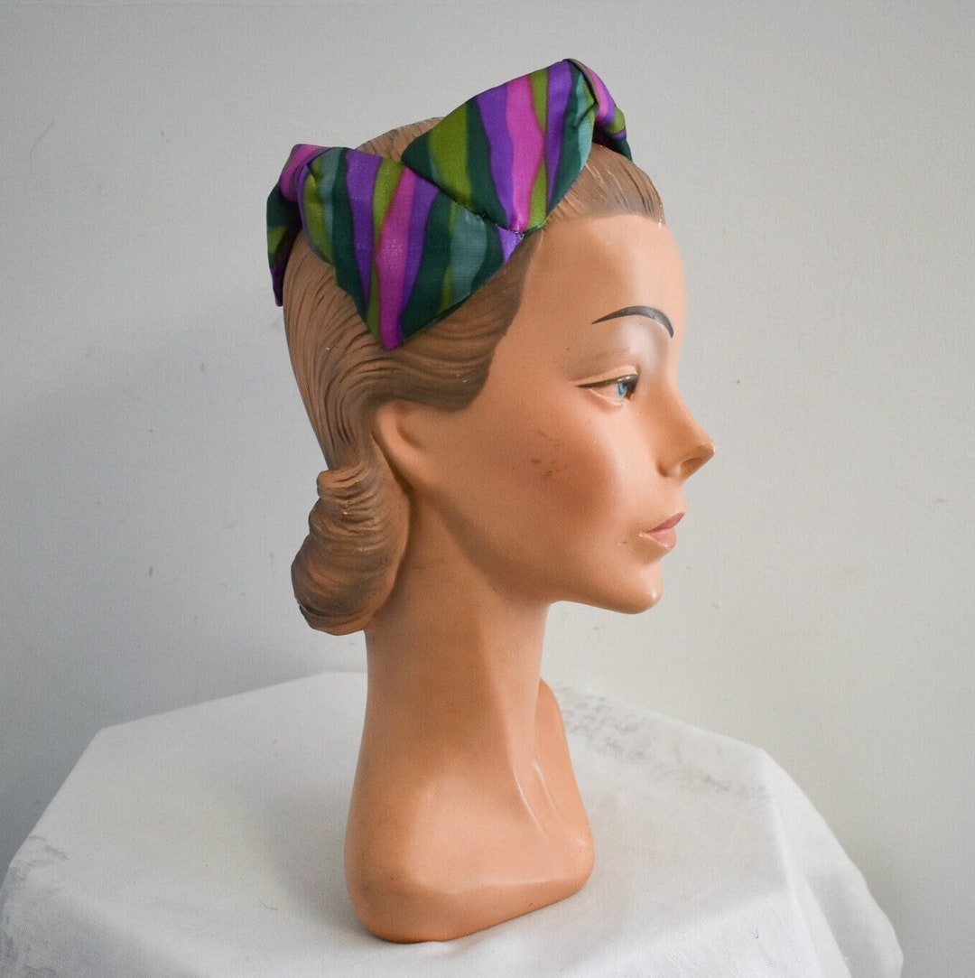 50’s Black Leopard Bow Hat