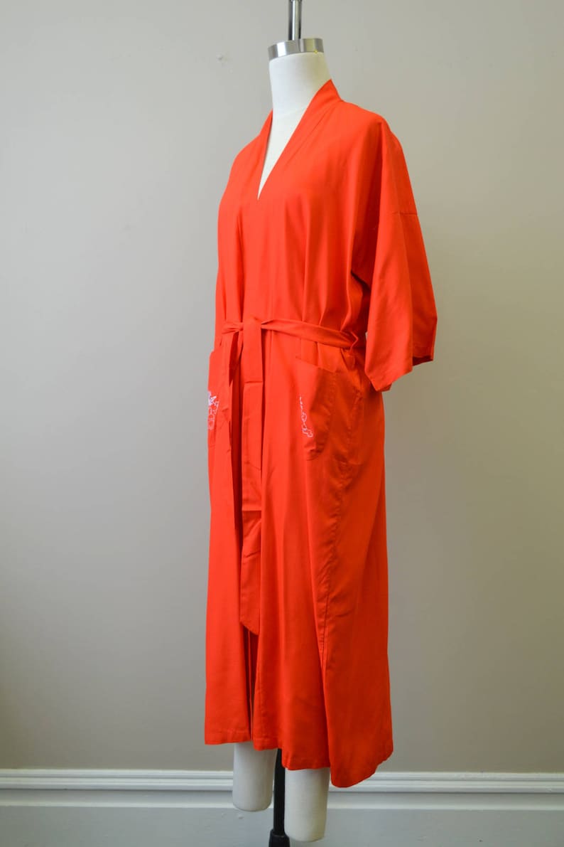 1970s Red Dragon Robe