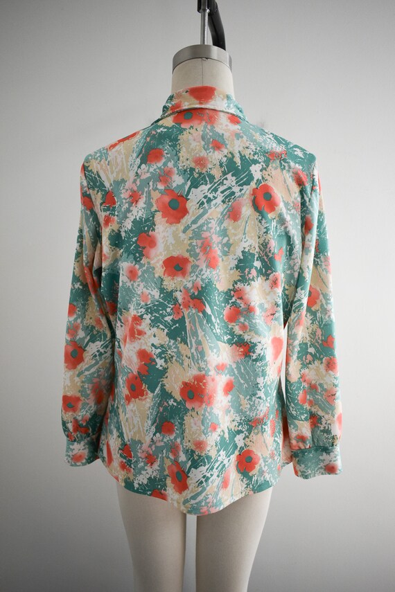 1970s Floral Blouse and Tank Set - image 5