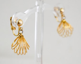 1960s/70s Gold Wire Hoop Clip Earrings