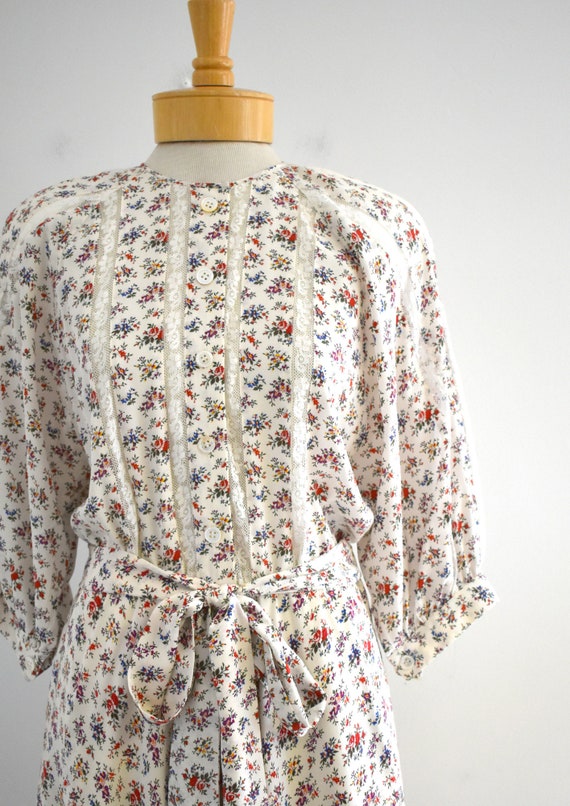 1970s/80s NOS Albert Nipon Silk Floral Dress with… - image 5