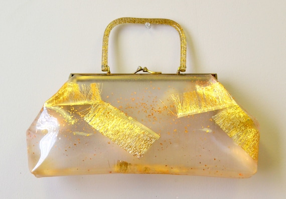 1950s Dorset Rex Vinyl and Lucite Purse