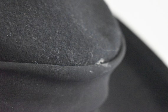 1960s Georgi Black Wide Brim Wool Felt Hat - image 8