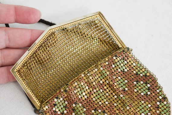 1920s/30s Whiting and Davis Painted Mesh Mesh Pur… - image 7