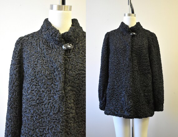 1960s Black Persian Lamb Fur Coat