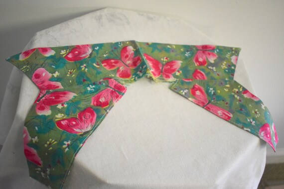 1940s/50s Butterfly Printed Cotton Collar - image 4