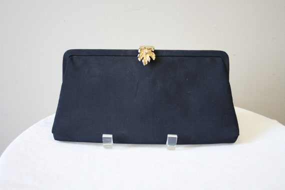 1950s Julius Resnick Black Clutch Purse