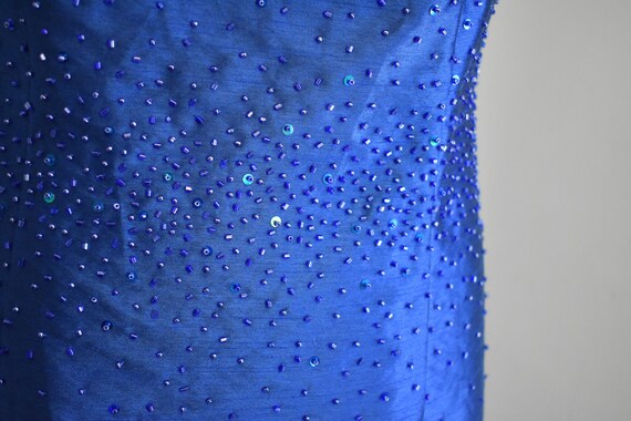 1990s Midnight Blue Midi Dress - image 6