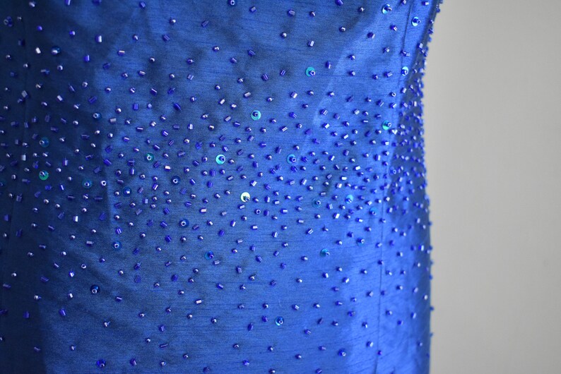 1990s Midnight Blue Midi Dress image 6
