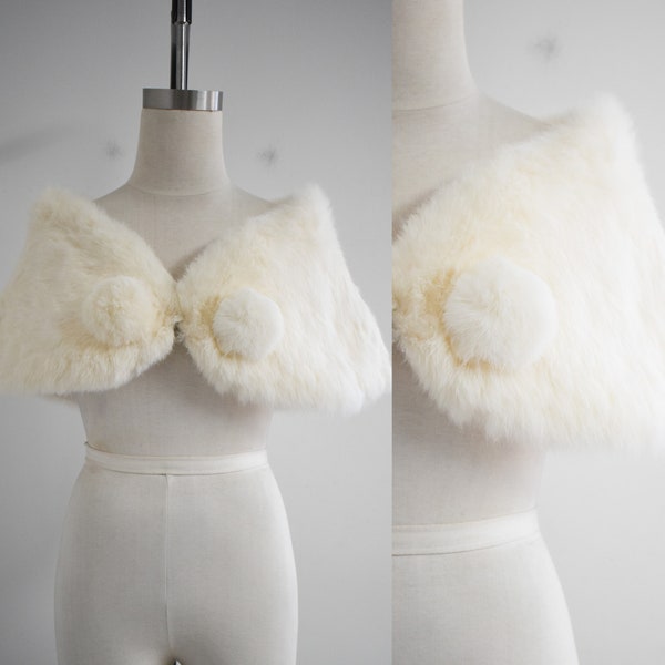 1950s/60s Creamy White Fur Wrap