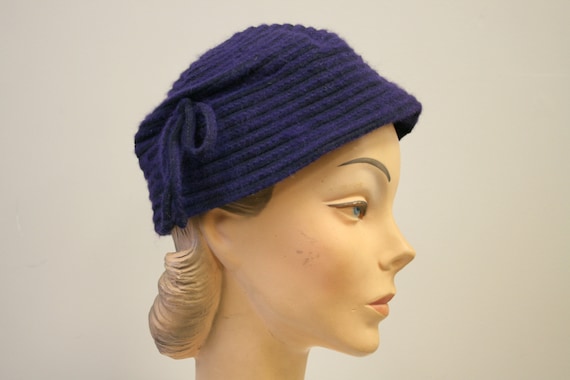 1940s Peck and Peck Purple Wool Hat - image 2