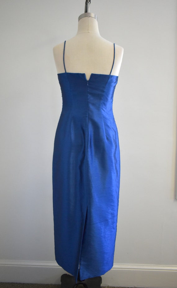 1990s Midnight Blue Midi Dress - image 5