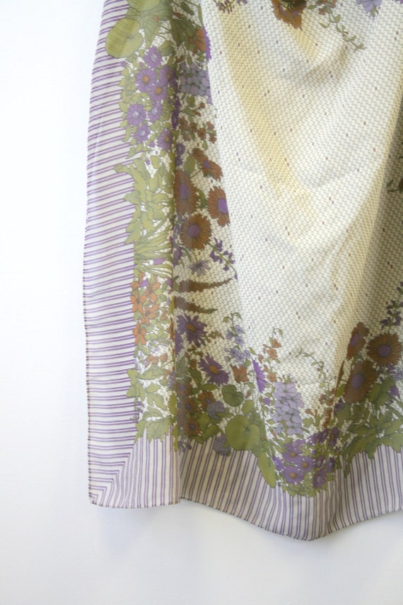 1980s ERRE Chiffon Floral Scarf - image 7