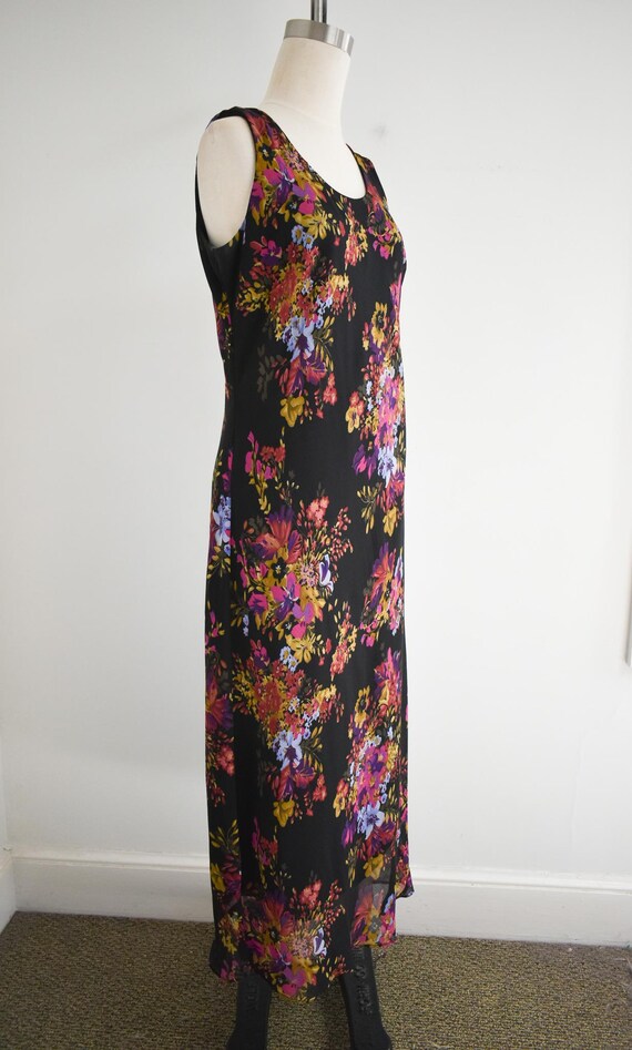 90s Bias Cut Floral Dress (L/XL)