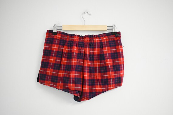 1960s Red Plaid Shorts - image 3