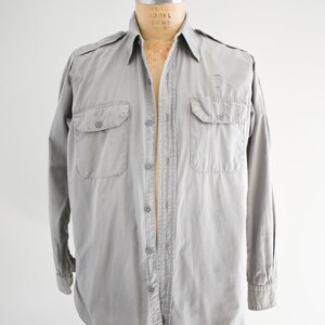 1950s Gray Cotton Police Uniform Shirt image 2