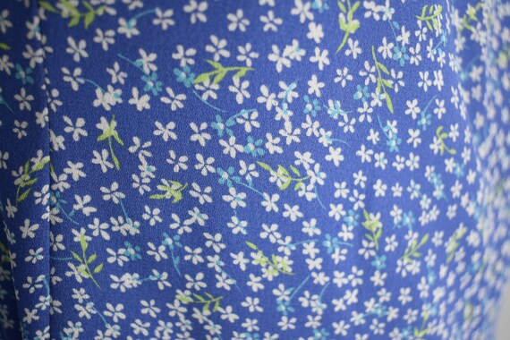 1990s Blue Floral Bias Maxi Dress - image 6