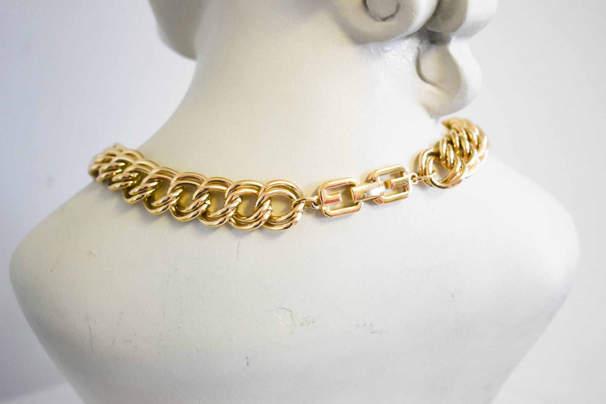 Vintage Givenchy Gold Metal Chain Link Necklace - Etsy