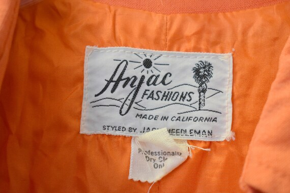 1960s Anjac Fashions Orange Loopy Shirt Dress - image 6