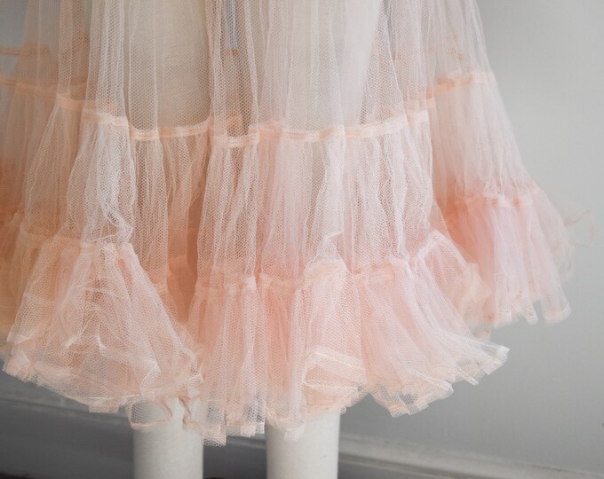 1950s Dorshire Pink Crinoline Half Slip Etsy