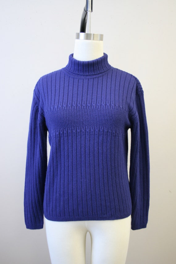 1980s Meister Blue Turtleneck Ski Sweater - image 2