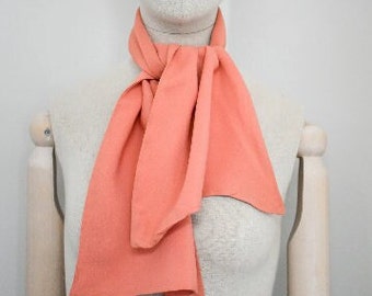 1940s Coral Long Tie Scarf