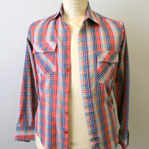 1970s Multi-Color Checked Men's Shirt image 2
